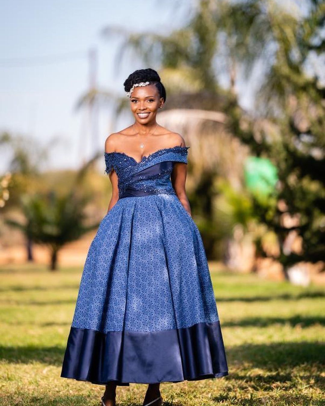 A Gorgeous Tswana Wedding Dresses For African Women Shweshwe Home