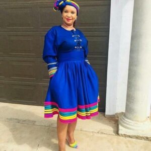 Modern Sepedi Traditional Dresses and Attire 2021 - Shweshwe Home