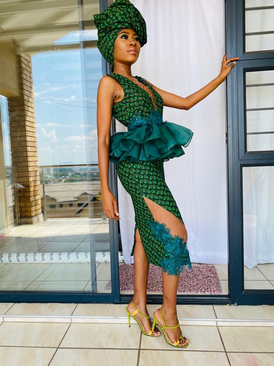 Latest Botswana Traditional Outfits For Women To Wear 2021 - Shweshwe Home