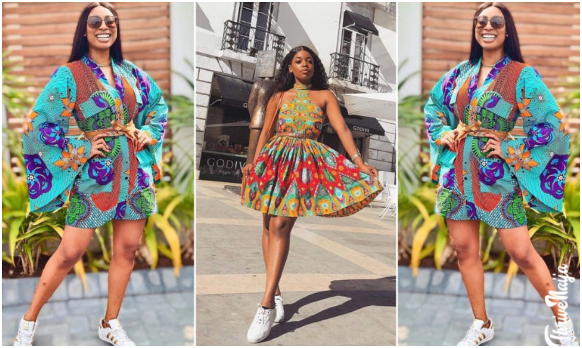 Ankara Short Gown Styles With Sneaker Ideas 2021 For Ladies