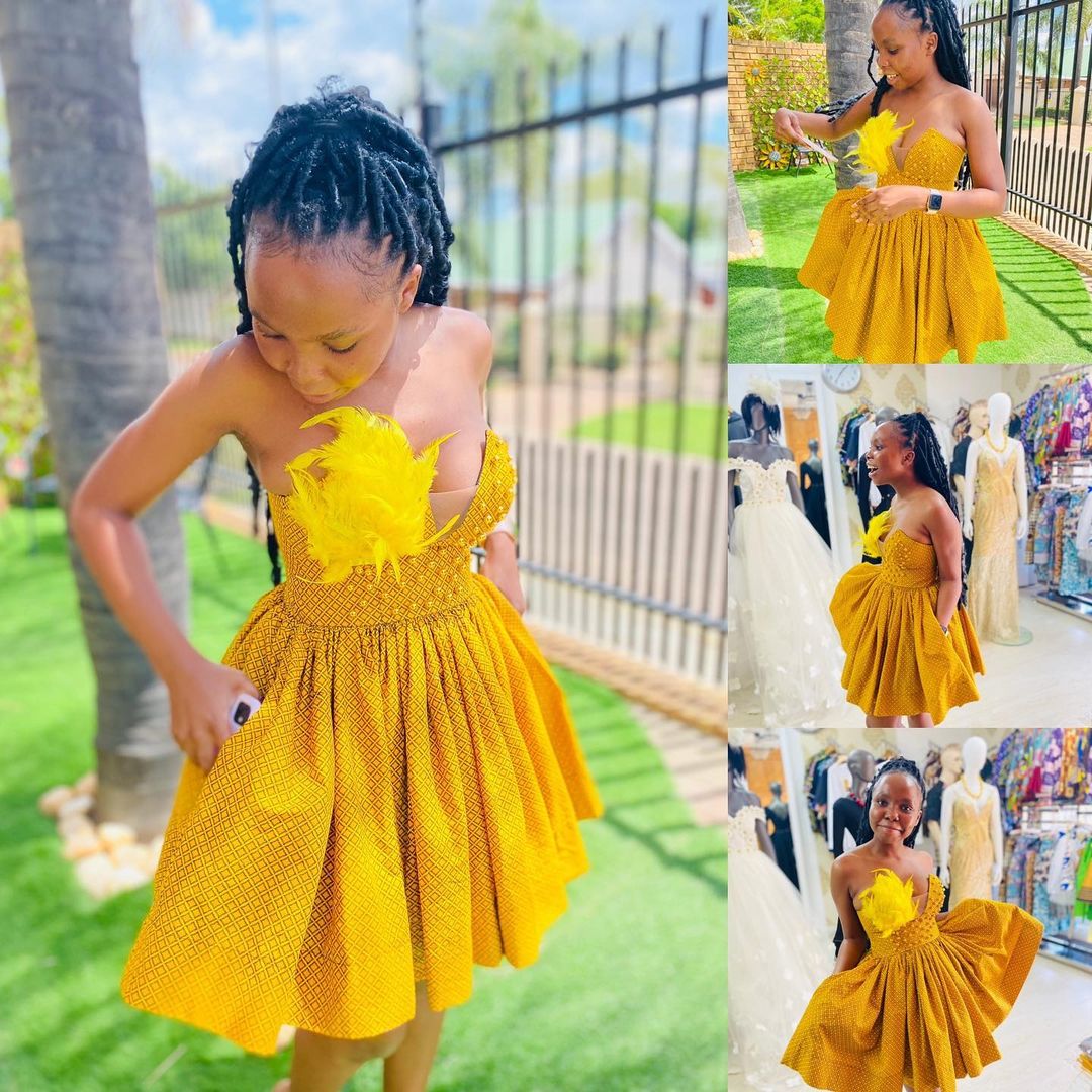 Shweshwe dresses for clearance toddlers