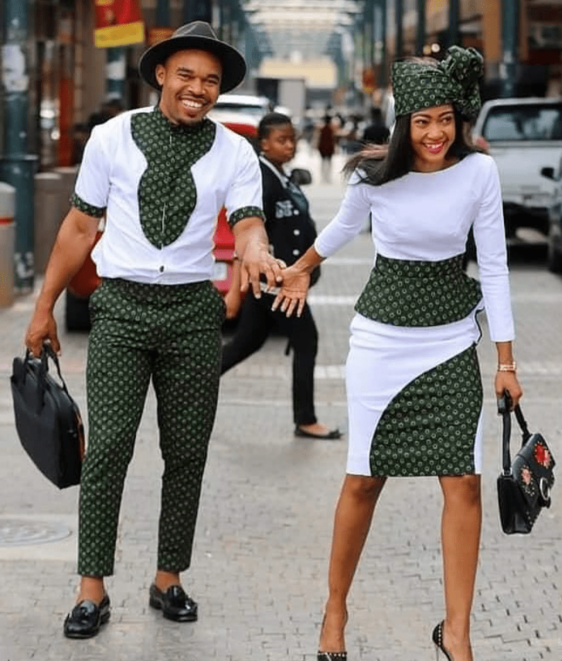 Modern Green Shweshwe Dresses For South African Women's - Shweshwe Home