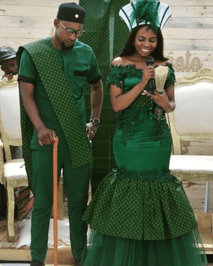 Modern Green Shweshwe Dresses For South African Women's - Shweshwe Home