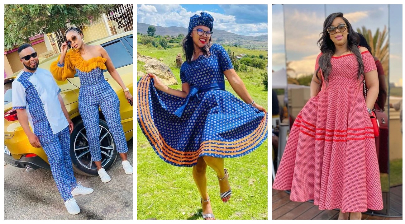 Stunning Shweshwe dresses for makoti 2023 For African Women's