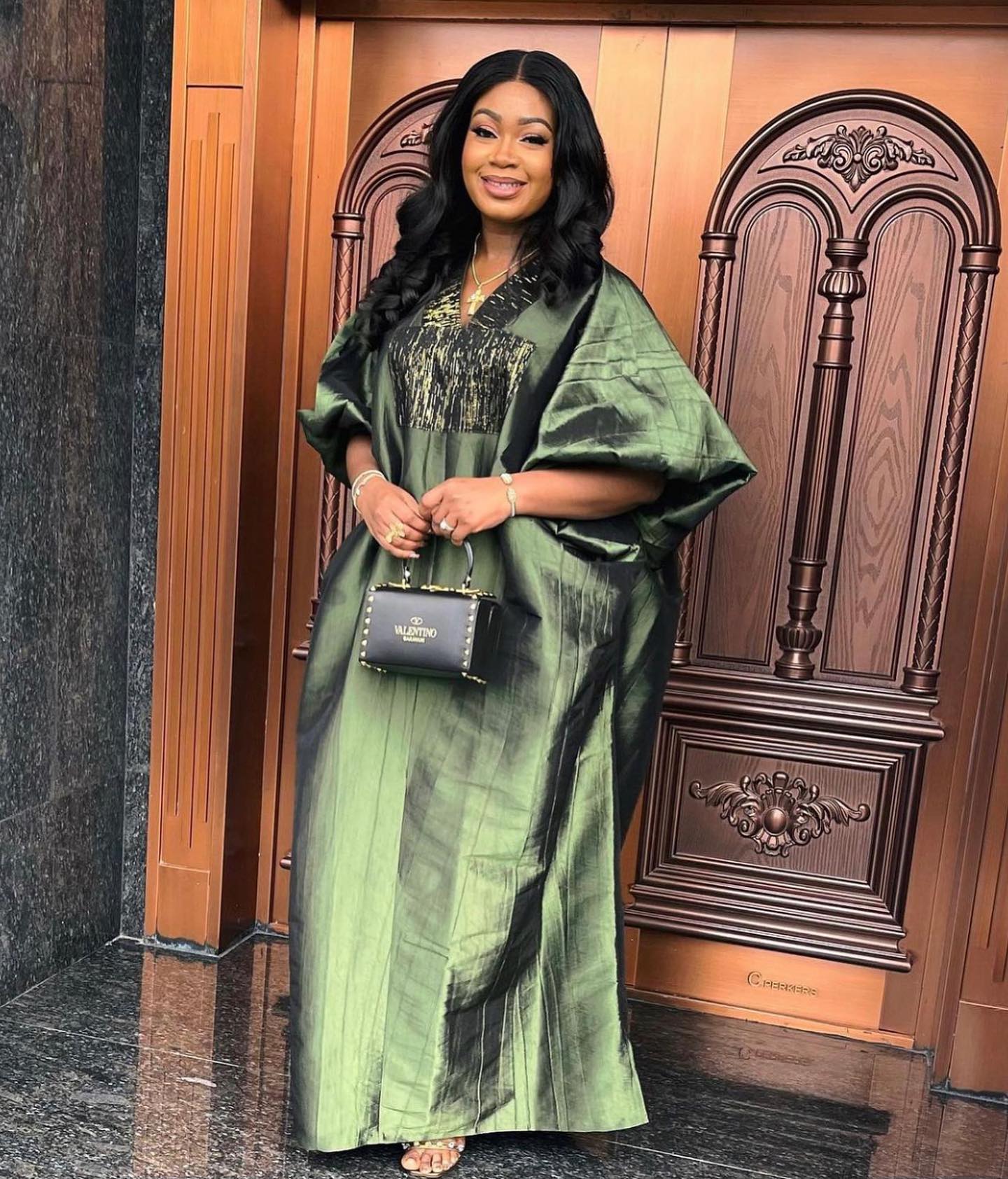 Rich Aunty Adire Gown  African fashion