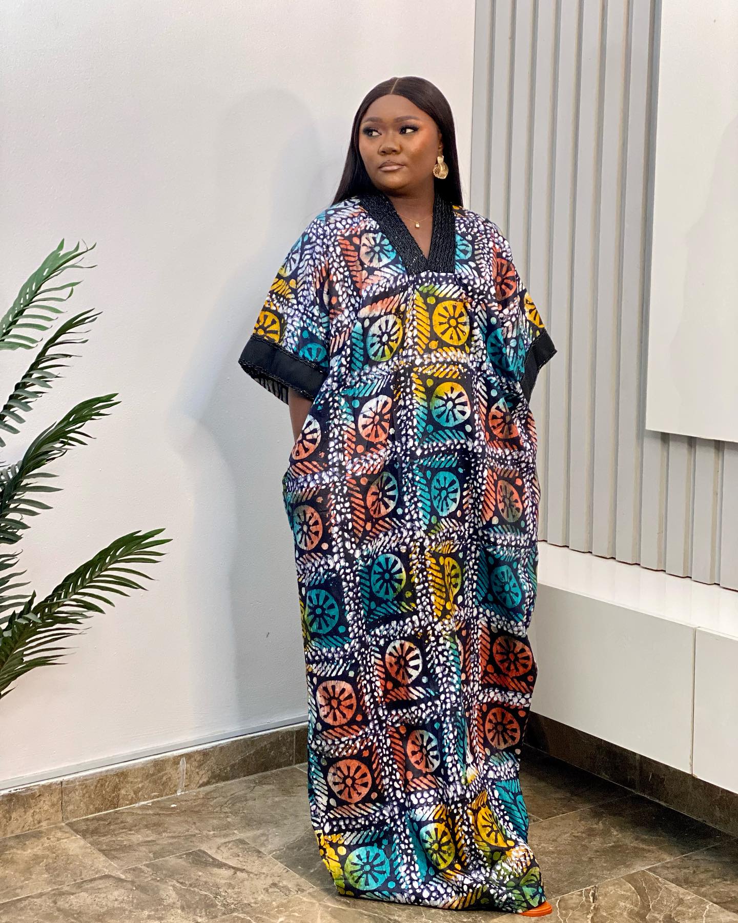 Rich Aunty Adire Gown  African fashion