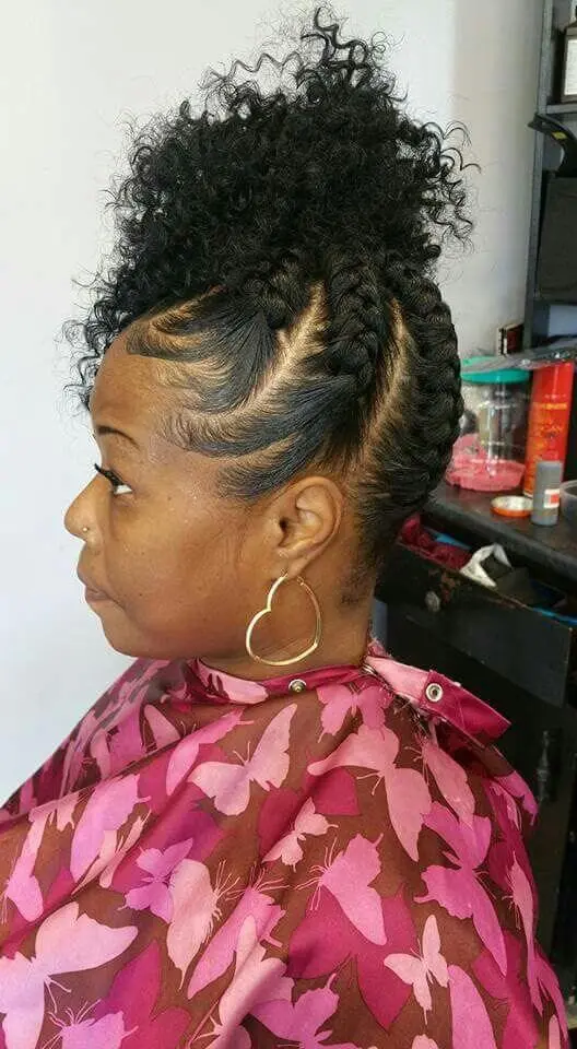 pleated Mohawk Updo