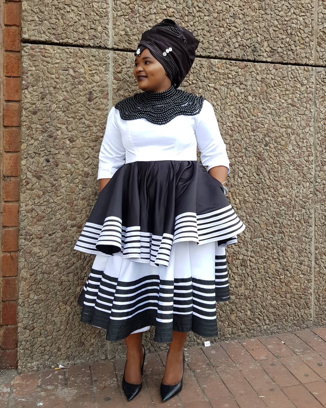 Majestic Xhosa Traditional Outfit For South African Ladies