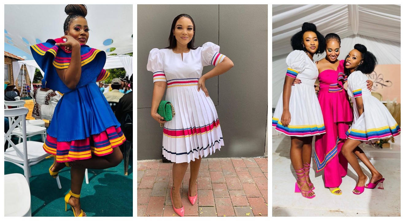 Long Modern Sepedi Traditional Dresses 2024 For African