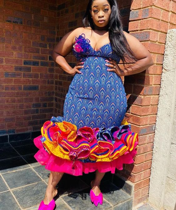 Shweshwe dresses outlet for pregnant makoti