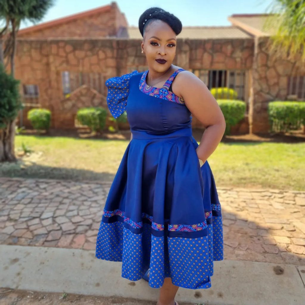 Beautiful Tswana Traditional Dresses For Africans 2024 - Shweshwe Home