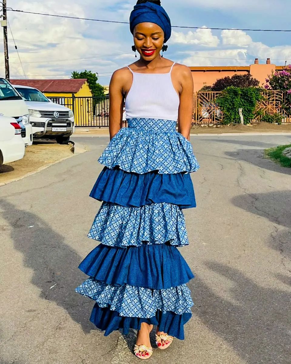 Modernizing Convention: 2024’s Beat Patterns in Tswana Dresses Styles